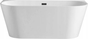 Voľne stojaca nástenná vaňa Viva s pokrievkou Black 150 x 75 cm