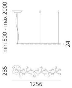 Artemide 1578050APP - LED Stmievateľný luster na lanku NET LED/45W/230V 3000K