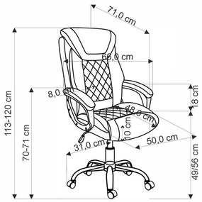 Kancelárske kreslo Sharp II, sivá