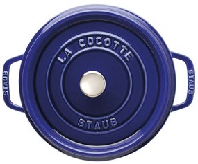 Staub Cocotte hrniec okrúhly 24 cm/3,8 l tmavomodrý, 1102491