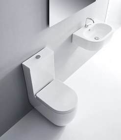 Kerasan Kerasan, FLO WC kombi misa 36x60cm, spodný/zadný odpad, biela, 311701