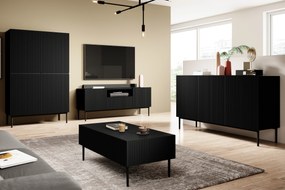 Komoda Nicole 150 cm - čierny mat / čierna