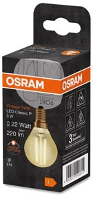 LED žiarovka E14 P45 2,5W = 22W 220lm 2400K Warm 360° OSRAM Vintage 1906