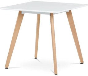 Jedálenský stôl Autronic 80x74 cm biely MDF mat DT-312 WT