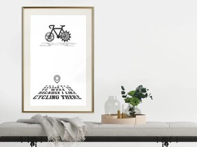 Artgeist Plagát - I like Cycling [Poster] Veľkosť: 30x45, Verzia: Zlatý rám