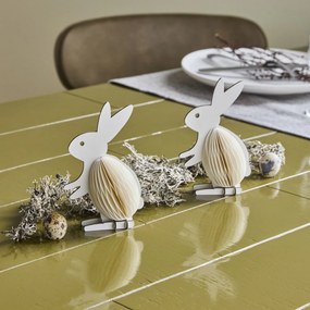 House Doctor Veľkonočné ozdoby Rabb Off White – set 2 ks