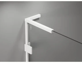 Mexen Lunar, L Duo výklopný sprchový kút 75 x 70 cm, 8mm číre sklo, biely profil, 834L-075L-070P-20-00