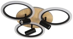 LED Stmievateľné stropné svietidlo LED/70W/230V 3000-6500K čierna/hnedá + DO