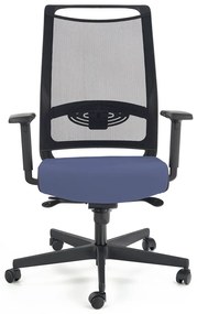 Kancelárska stolička s podrúčkami Gulietta - čierna / modrá