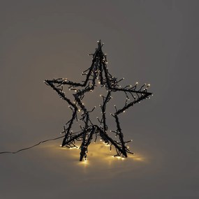 Vianočná hviezda čierna hviezda vrátane LED IP44 - Brilli