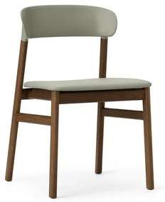 Stolička Herit Chair Spectrum Leather – pastelová zelená/dymový dub