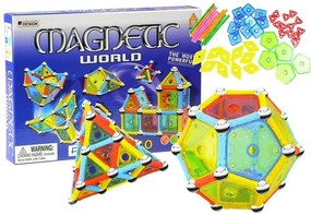 LEAN TOYS Magnetické bloky 110 kusov