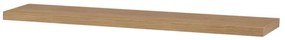 Polička nástěnná 120 cm, MDF, 3D dekor přírodní dub, baleno v ochranné fólii