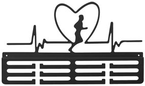 Nástenný vešiak na medaily BEŽEC čierny