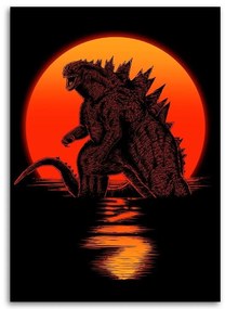 Gario Obraz na plátne Godzilla, netvor a západ slnka - DDJVigo Rozmery: 40 x 60 cm