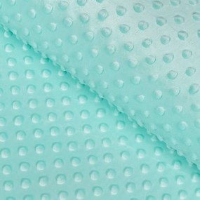 Biante Detské posteľné obliečky do postieľky Minky TOP 3D bodky MKP-055 Svetlo mintové Do postieľky 90x140 a 50x70 cm