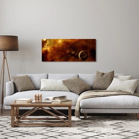 Obraz - Planéty s hmlovinou (120x50 cm)