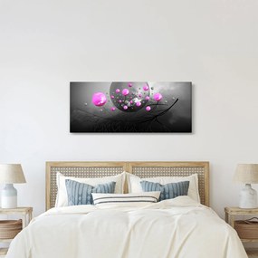 Obraz ružových gulí (120x50 cm)