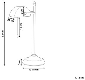 Kovová stolná lampa zlatá/čierna MARAVAL Beliani