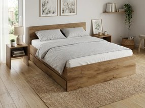 Posteľ ELISA 120 x 200 cm, dub artisan Rošt: S latkovým roštom, Matrac: Matrac COCO MAXI 20 cm