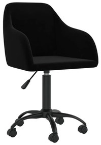 Otočná kancelárska stolička čierna zamatová 330663