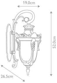 Elstead - Vonkajšie nástenné svietidlo PHILADELPHIA 1xE27/100W/230V IP44 čierna