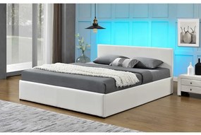 Manželská posteľ 180 cm Jora (s roštom, úl. priestorom a LED). Vlastná spoľahlivá doprava až k Vám domov. 808745