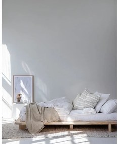 Jednolôžková posteľ z borovicového dreva s roštom v prírodnej farbe 120x200 cm Japan – Karup Design