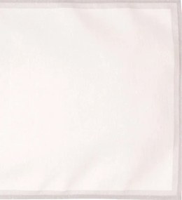 Vianočný behúň na stôl 150x40 cm, biely so striebornými nitkami