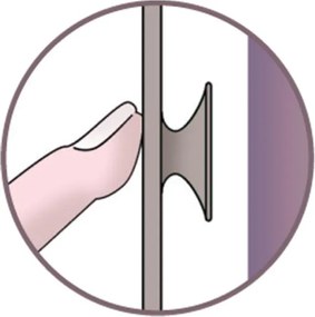 BAMA Protišmyková podložka do sprchy 53 x 53 cm, béžová