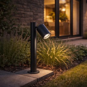 Vonkajšie svietidlo čierne 45 cm AR70 nastaviteľné IP44 - Solo