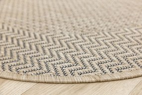 Koberec Jeans 19242/P01 béžový / krémový kruh