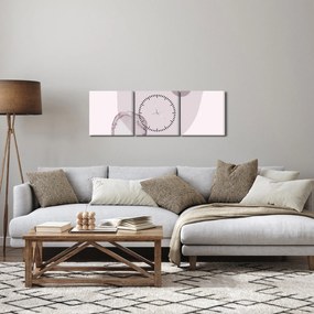 Obraz - Fialový minimalizmus N⁰2 (s hodinami) (90x30 cm)