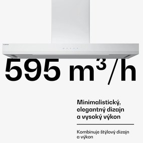 Klarstein Velaire digestor, Elegantný, minimalistický, výkonný, Energetická trieda A++, 595 m³/h, 90 cm