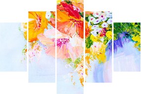 Obraz - Kvety, maľba (150x105 cm)