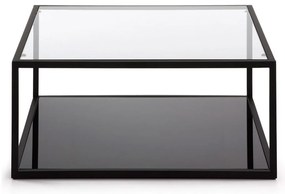 Čierny konferenčný stolík Kave Home Green Hill, 80 x 80 cm