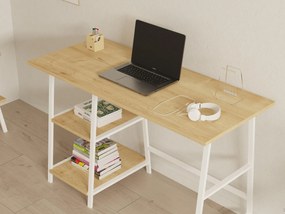 PC stolík Budevu (dub zafírový + biela) . Vlastná spoľahlivá doprava až k Vám domov. 1094927