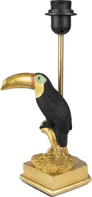 Zlato-čierna noha stolnej lampy Toucan gold - 14*10*31 cm