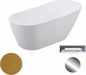 Besco Akrylátová voľne stojaca vaňa Melody Glam Z 150x80 (170x80) BESCO-Typ výpuste: Click-Clack s prepadom, čierna, BESCO-Rozmery: 170x80, BESCO-Far…