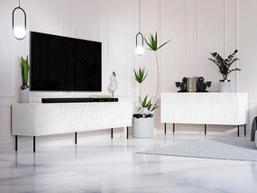 Zostava nábytku do obývacej izby Lameller, Farby: biela / biela + čierna