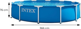 MULTISTORE Okrúhly záhradný bazén s rámom 366x76 cm INTEX 28210ND