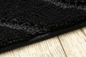 Kúpeľňový koberček SUPREME WAVES vlny, čierny kruh