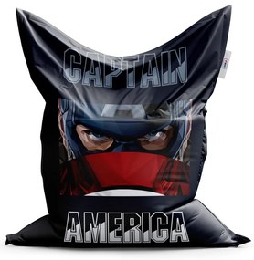 Sablio Sedací vak Kapitán Amerika pohľad cez štít - 200x140 cm