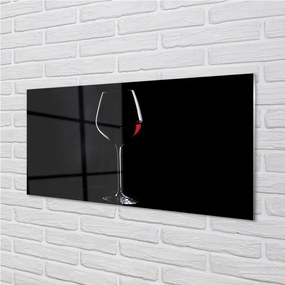 Obraz plexi Čierne pozadie s pohárom vína 100x50 cm