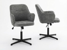 Sada 2 ks sivého kancelárskeho kresla NERIS