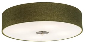 Rustikálne stropné svietidlo zelené 50 cm - Drum Jute