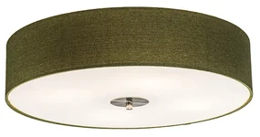 Rustikálne stropné svietidlo zelené 50 cm - Drum Jute