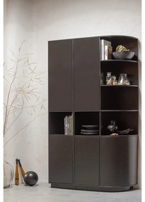 Čierna modulárna knižnica z borovicového dreva 196x210 cm Finca – WOOOD