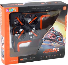 LEAN Toys Dron diaľkovo ovládaný RC lietajúci kvadrokoptéra Svetlá LED aplikácie