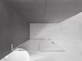 Mexen Velar L, posuvná sprchová zástena Walk-in 120 x 200 cm, 8mm číre sklo, chrómová, 871-120-003-03-01